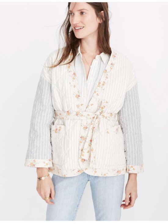 Madewell Jackets & Blazers - The Madewell x The New Denim Project Patchwork Wrap Jacket Size Large